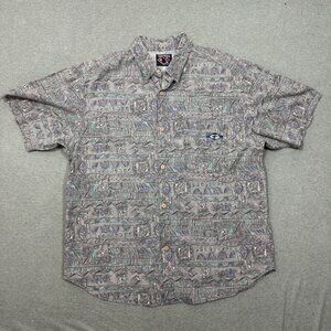GOTCHA Hawaiian Tribal Shirt Men's Large 80s